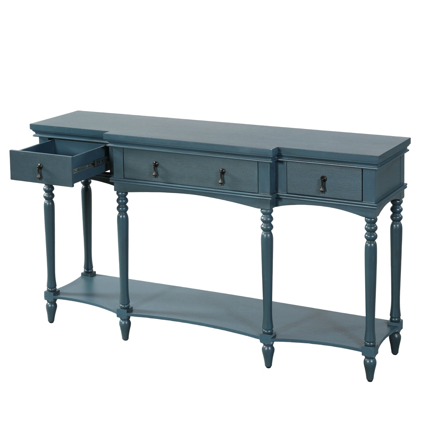 Retro Console Table With 3 Soft Close Drawers