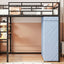 Loft Bed With Desk, Shelves, Power Outlet, LED Light And Wardrobe