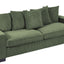 Luxe Sofa With 5 Matching Toss Pillows, Sleek Design, Spacious And Comfortable 3 Seater Couch