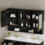 Wall Mounted Bathroom Medicine Cabinet With Double Mirrored Doors