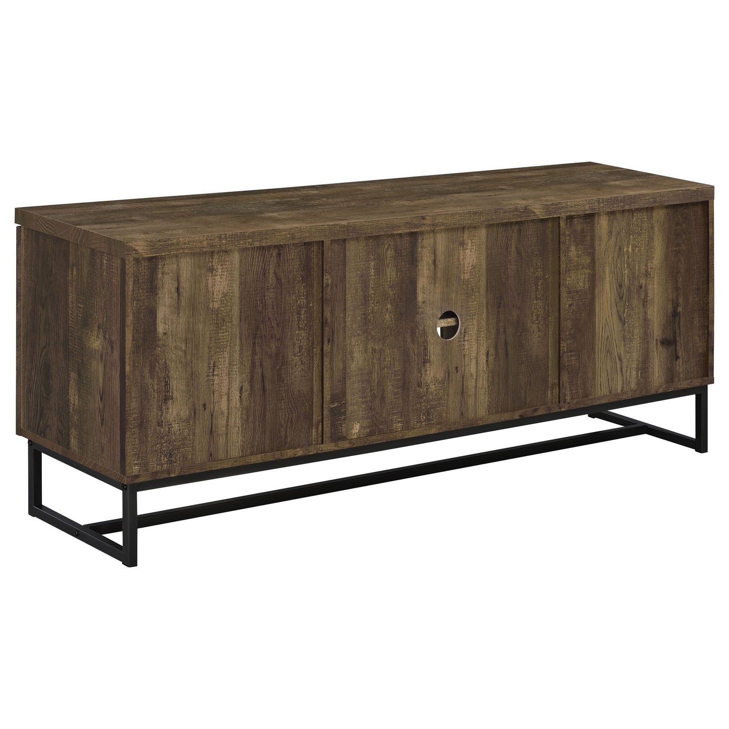 Chase - 2 Door Console With Herringbone Design - Oak