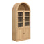 Tall Arched Top Storage Cabinet With 5 Tier Shelves, Soft Close Hinges