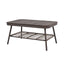 4 Piece Outdoor Patio Furniture Set, Metal Chairs With Woven Rope U Shaped Backrest
