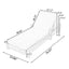 Chaise Lounge Set With 3 Position Adjustable Backrest, 2 Fold Cushion, Outdoor Recliner For Patio - Cream / Teak
