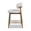 Locke - Modern Upholstered Counter Stool With Frame - Salt / Pepper