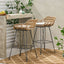 Outdoor Rattan Bar Chair With Metal Legs