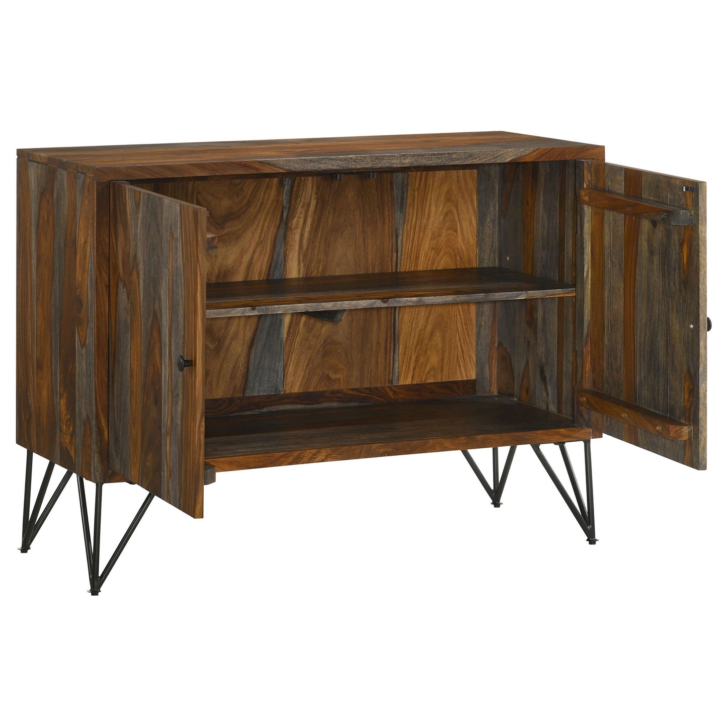 Komomo - 1 Adjustable Shelf Accent Cabinet - Gray