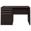 Maxim - 2 Drawer Computer Desk With Lift Top Storage And Power Outlet - Cappuccino