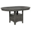 Lavon - Oval Extension Leaf Dining Table With Built In Storage - Gray