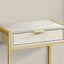 Accent Side Table, Storage Drawer, Spacious Tabletop
