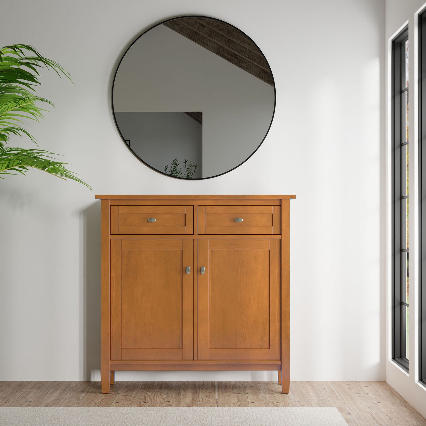 Warm Shaker - Entryway Storage Cabinet - Brown