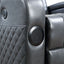 Alair - Leather Aire Power Motion Recliner With Bluetooth, Wireless Charger Cupholder - Dark Gray