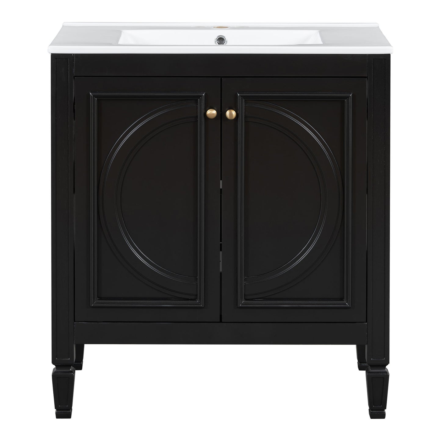 Bathroom Vanity With Sink With 2 Doors And Adjustable Shelf