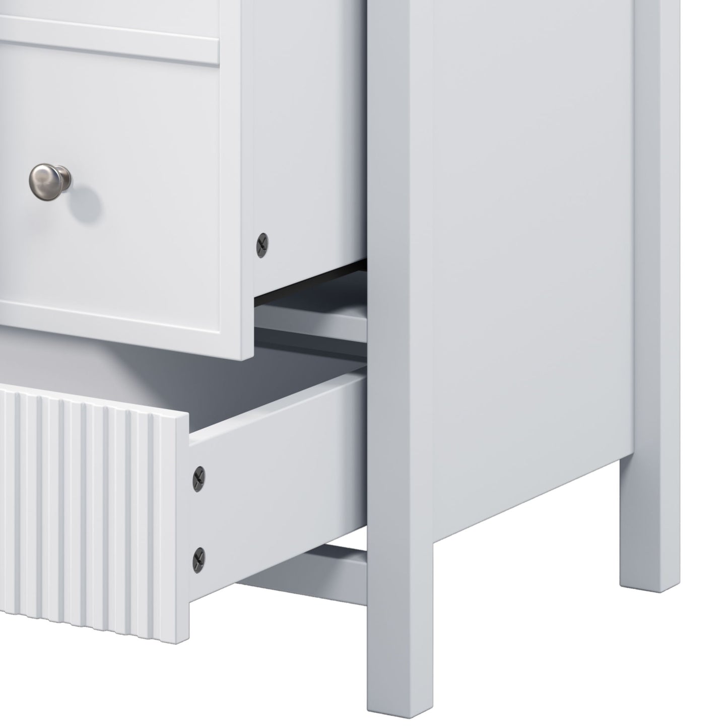 Bathroom Vanity With Separate Sink, Soft Close Doors And 4 Drawers