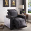 Misezon - Top Grain Leather Power Motion Recliner - Dark Brown