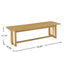 Dining Bench With Rattan Weave