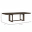 Trestle Dining Table With Leaf - Dark Oak