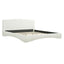 King Curved Upholstered Bed With Smart Ambient Lighting - Cream