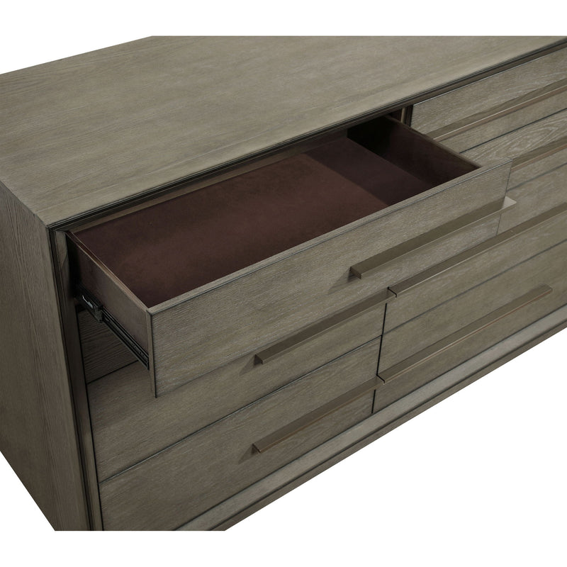 Prescott - 8 Drawer Dresser With Mirror - Brown