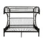 Eclipse - Twin Long Queen Futon Bunk Bed - Black