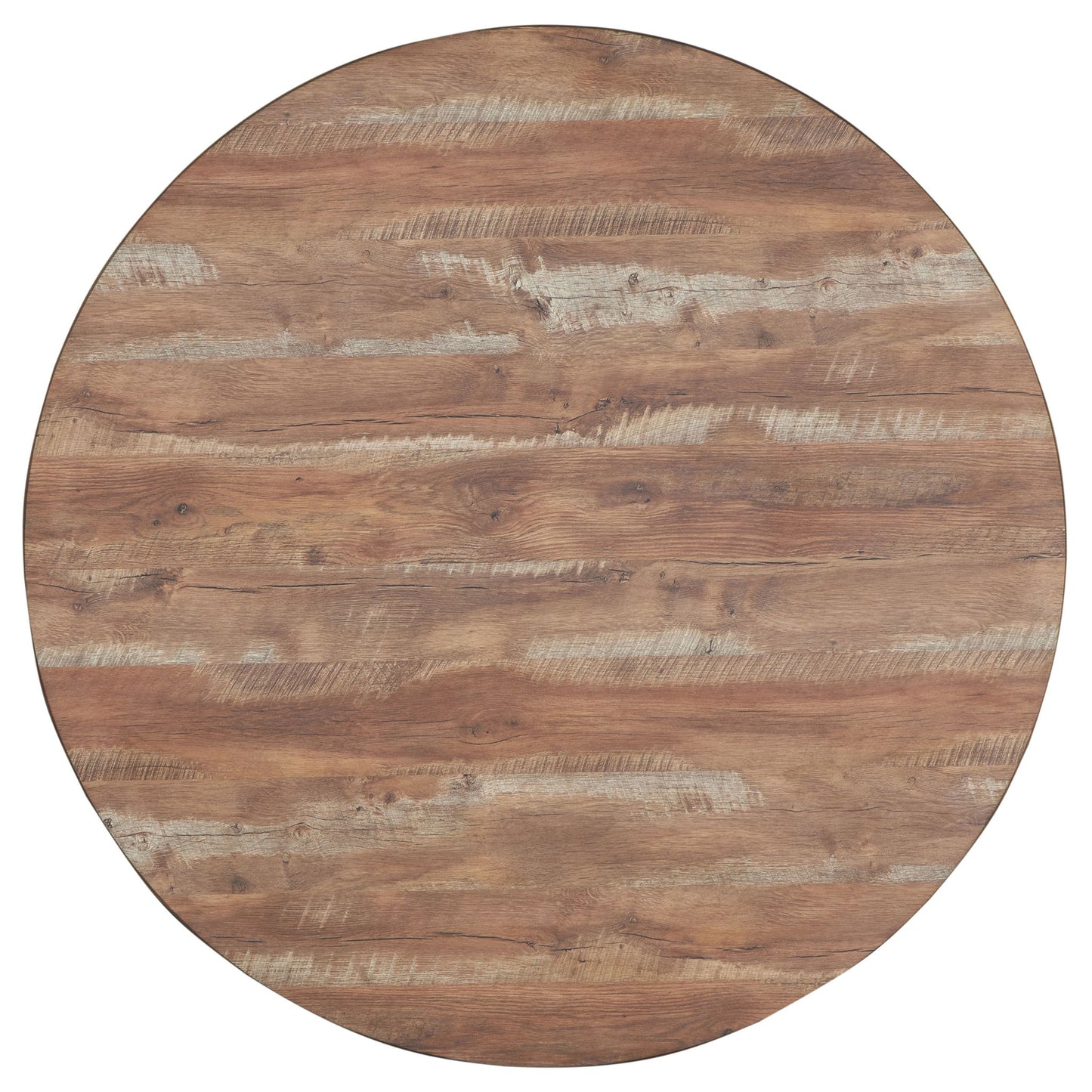 Arunda Yukon - Round Counter Height Dining Table With Pedestal Base And Built In Drawer - Oak