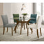 Flynn - Round Glass Top Dining Table - Brown