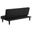 Boston - Tufted Convertible Sofa Bed Armless Design - Black