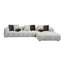Manilla - Sectional Sofa With 8 Pillows - Ivory White