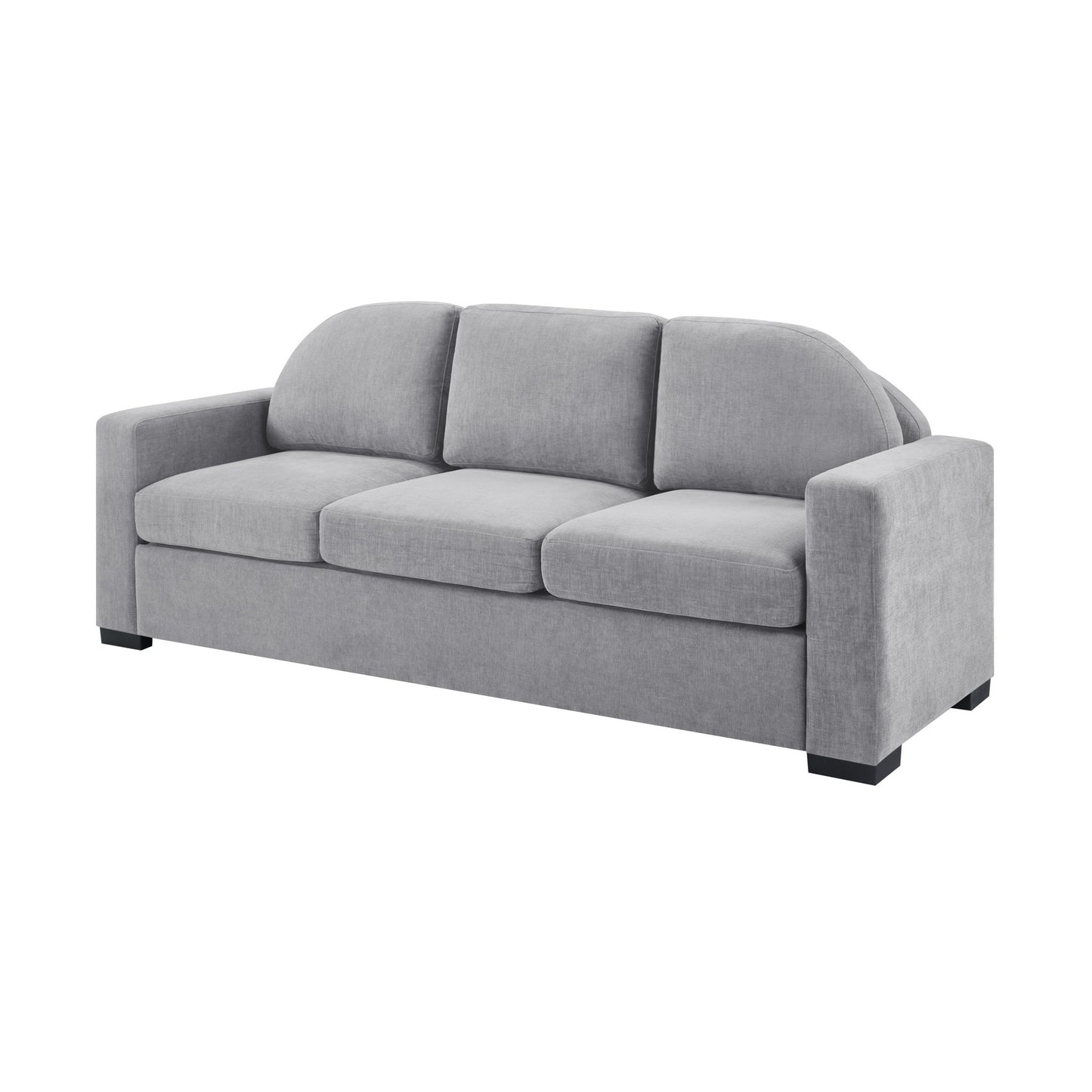 Modern 3 Seater Sofa With Curved Backrest