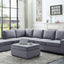 Cassia - 7 Seat Reversible Modular Sectional Sofa With Ottoman