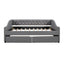 Upholstered Daybed With Two Drawers, Wood Slat Support