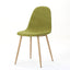 Modern Minimalist Fabric Dining Chair With Iron Legs
