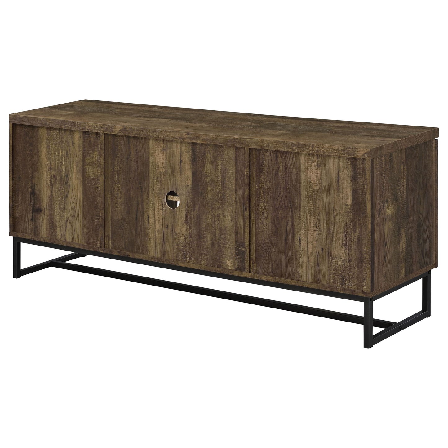 Chase - 2 Door Console With Herringbone Design - Oak
