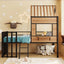 Loft Bed With Roof, Window, Guardrail, Ladder