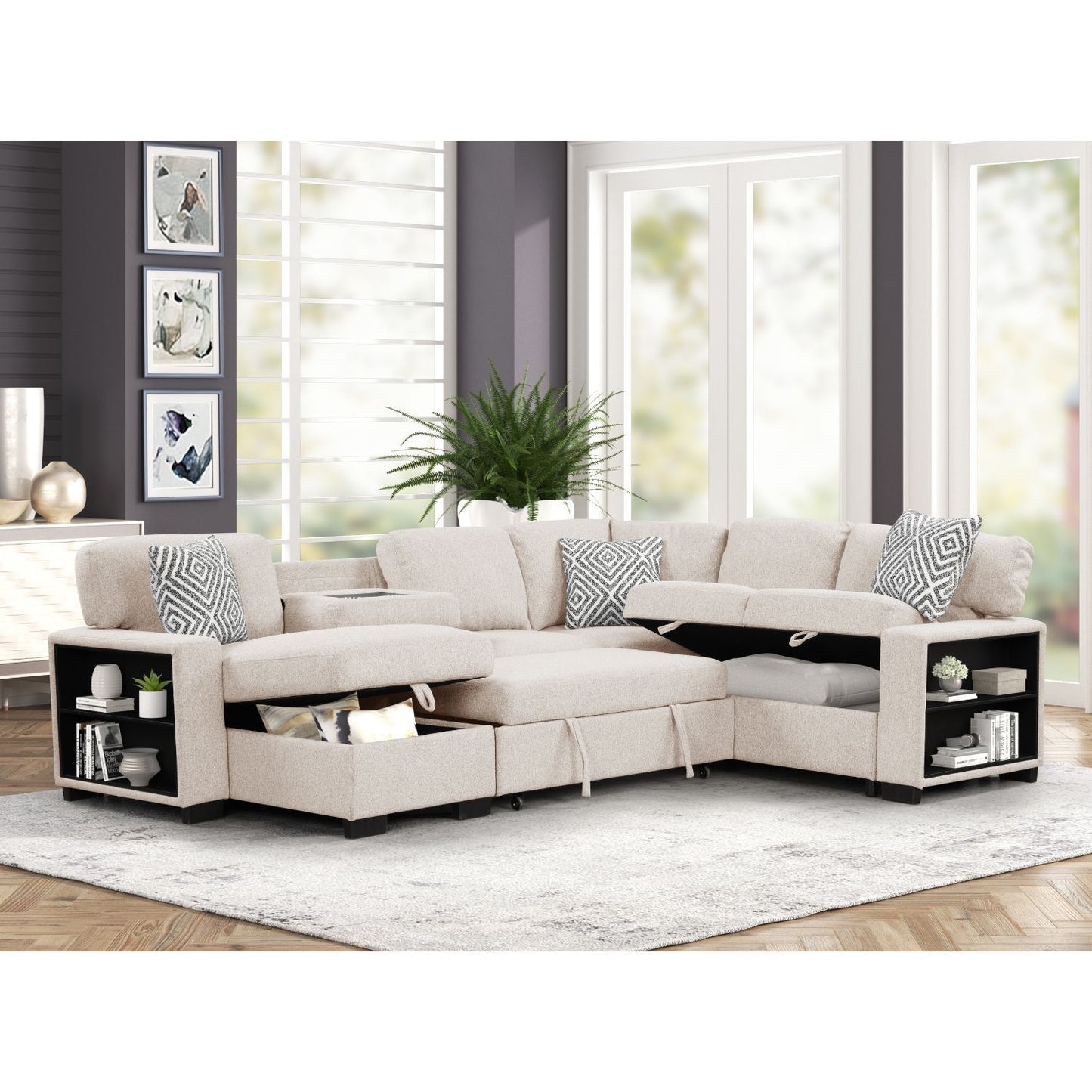 Cairo - Sectional With Pullout Sleeper