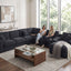 Celine - Fabric Corner Sectional Sofa With Right-Facing Chaise, Cupholders, And Charging Ports