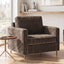 Accent Chair Upholstered Single Sofa With Square Arms, Sewn Pillow Back For Living Room