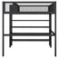 Loft Bed With 4 Tier Shelves And Storage