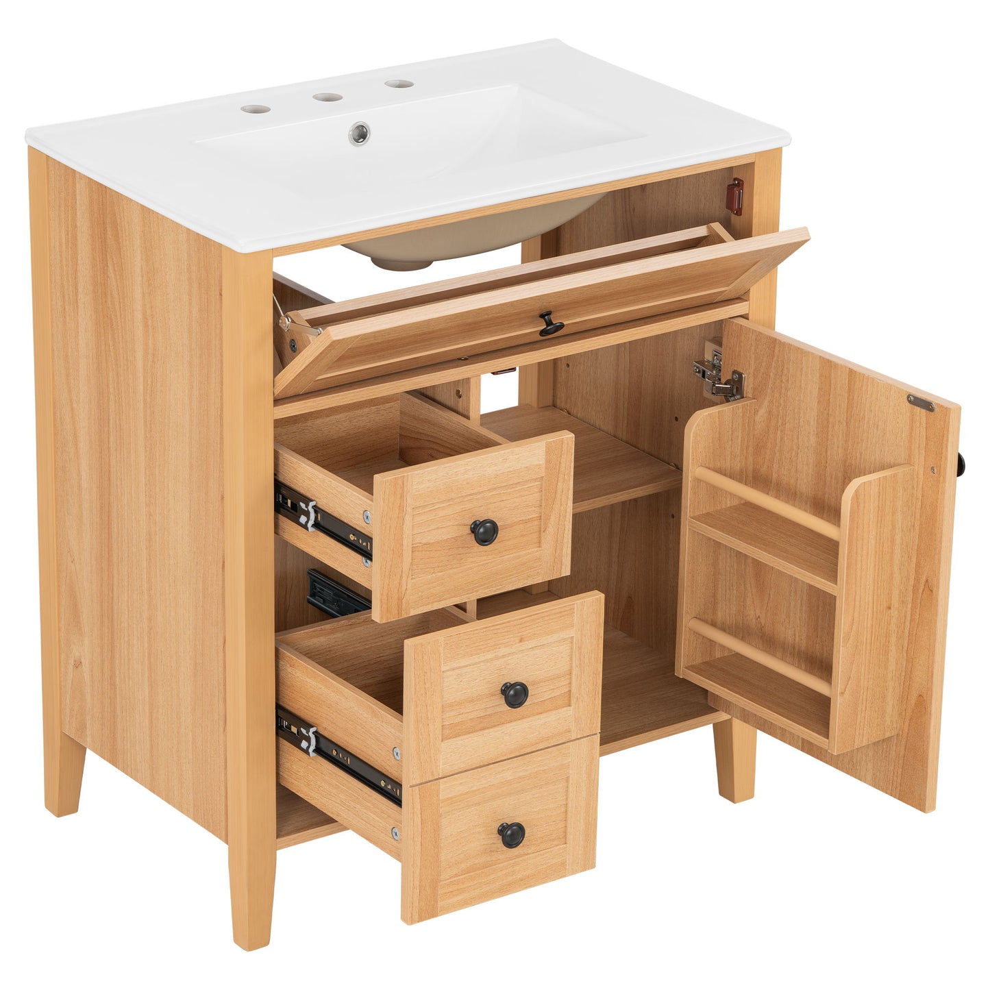 Bathroom Vanity With Sink, Soft Closing Cabinet