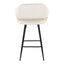 Margarite - Contemporary Fixed Height Counter Stool With Square Footrest (Set of 2)