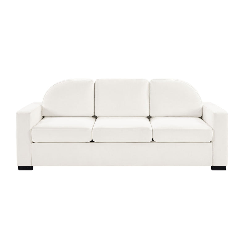 Modern 3 Seater Sofa With Curved Backrest