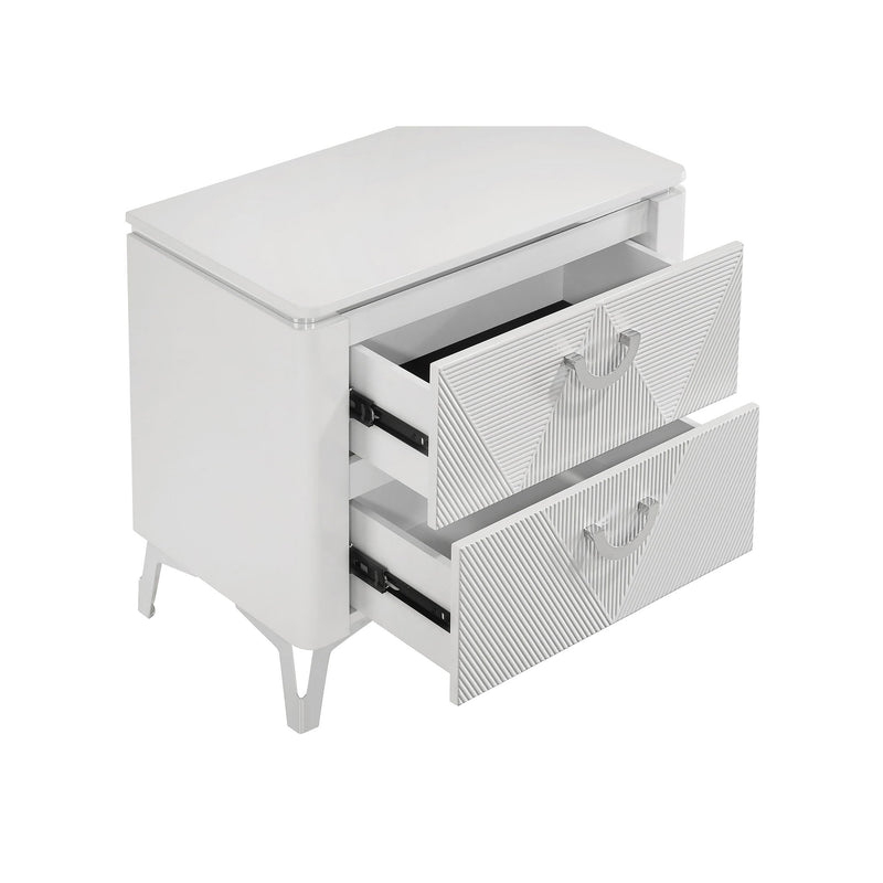 Buckley - 2 Drawer Nightstand - Gloss White