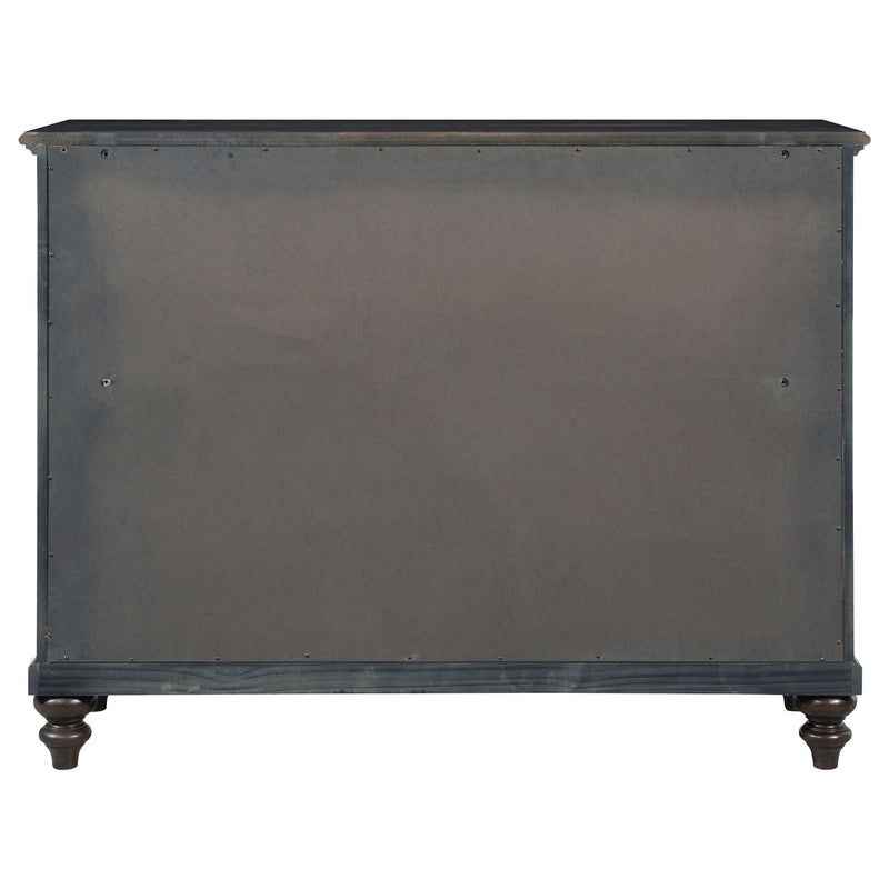 Berwick - 8 Drawer Dresser Cabinet With Felt Lined Drawers - Dark Oak