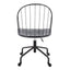 Riley - Farmhouse Adjustable High Back Office Chair - Black