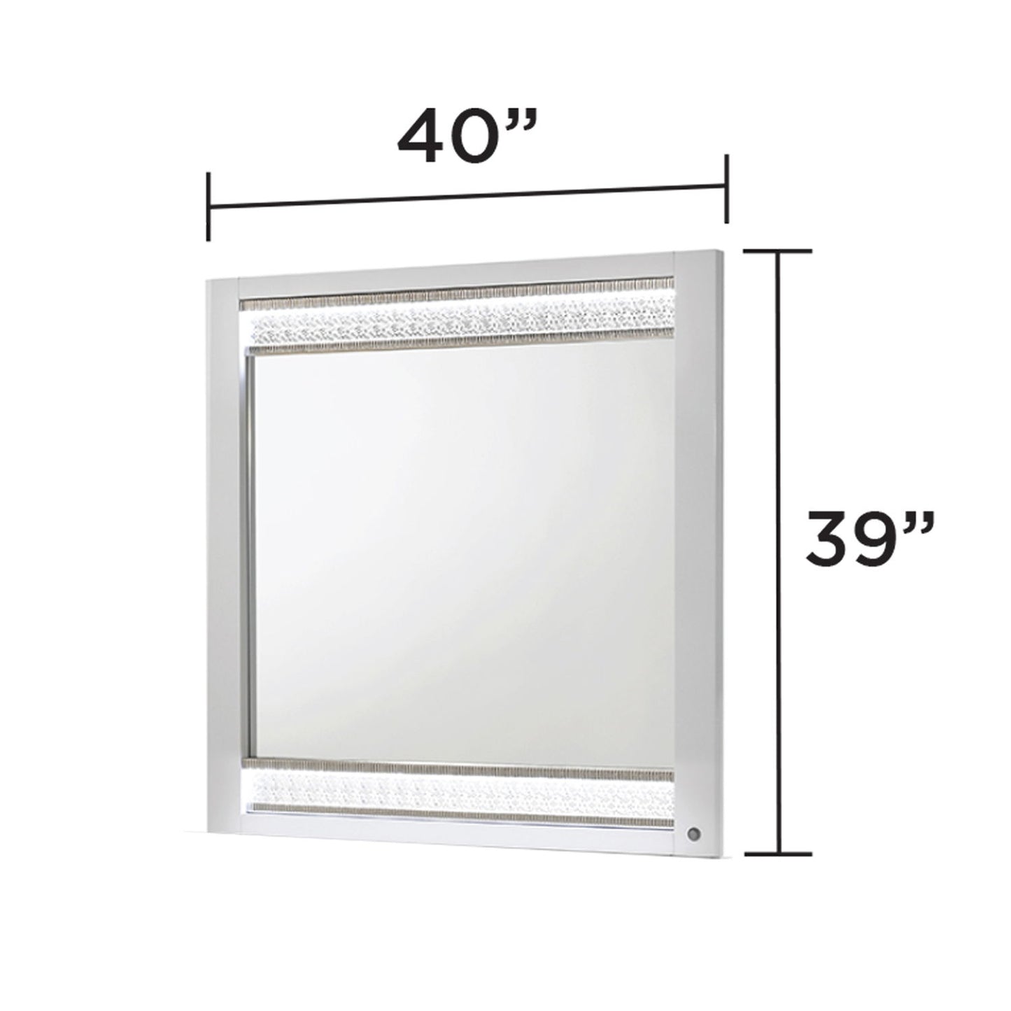 Glam - Mirror With LED Lighting (Includes Mirror Only) - White