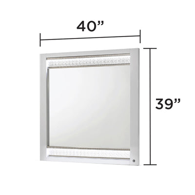 Glam - Mirror With LED Lighting (Includes Mirror Only) - White