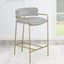 Low Back Upholstered Stool - Gray