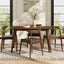 5 Piece Dining Set With 1 Table And 4 Upholstered Chairs - Brown / Walnut