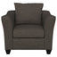 Paige - Flared Arm Chair - Charcoal Gray