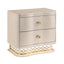 Flora - 2 Drawer Nightstand With LED - Champagne